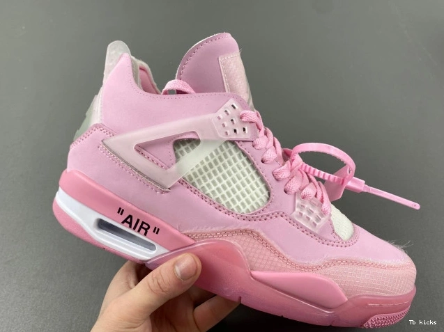 Cheap TBK X 4 OFF-WHITE PINK JORDAN 0712